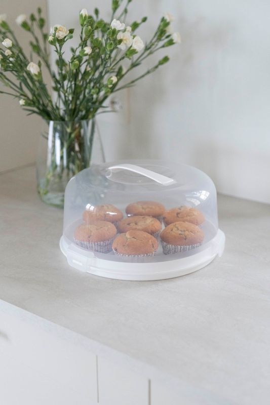 Kakeboks m/cupcake holder - Hvit