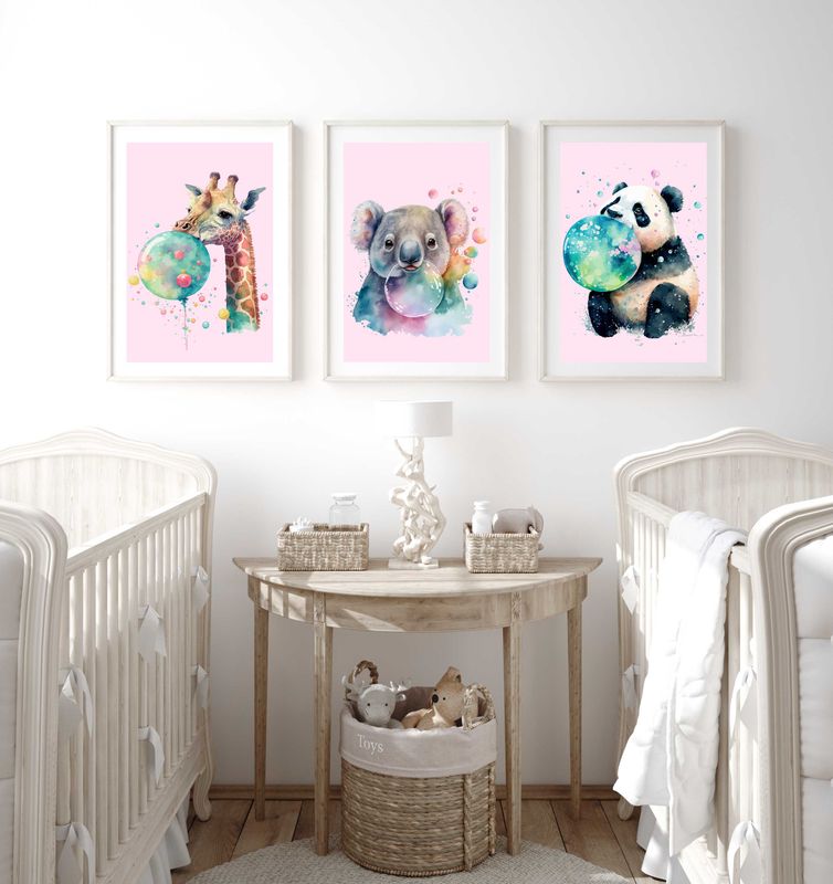 Poster - Boble Panda Rosa