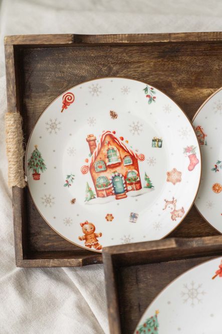 Hovedbilde Sukkerland - Tallerken 19,5cm Pepperkakehus 