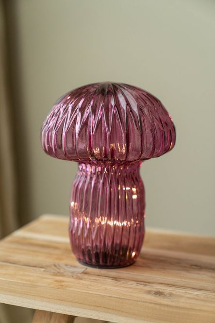 Hovedbilde Glassopp LED 21cm - Rosa