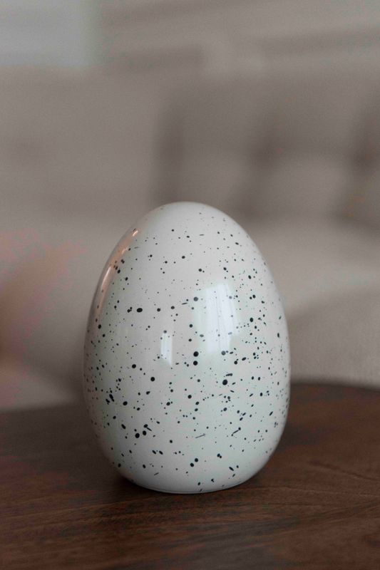Egg 14cm Prikker - Grå