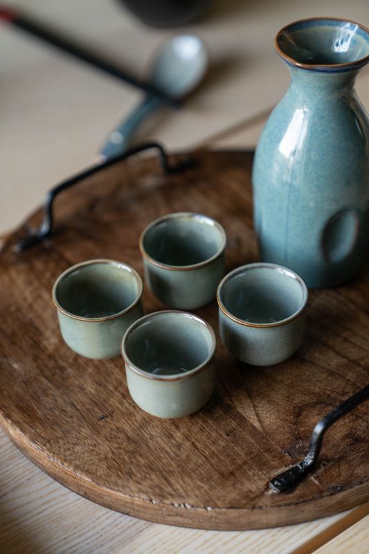 Sake Sett Blå