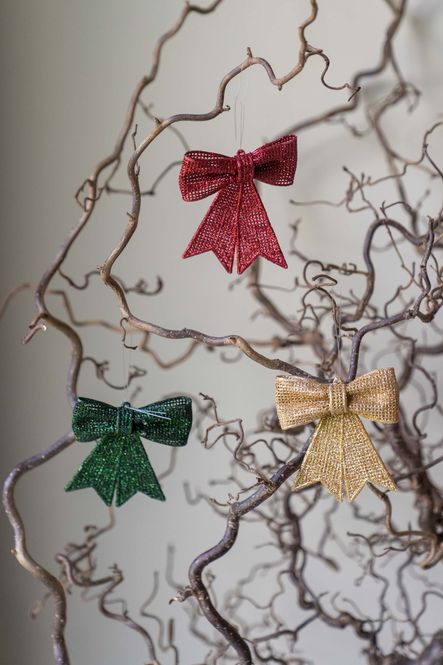 Hovedbilde Juletrepynt Glittersløyfe 11cm - Grønn
