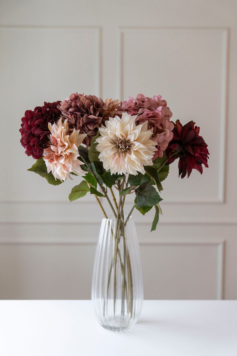 Kunstig Blomst Hortensia 76cm - Lys Rosa