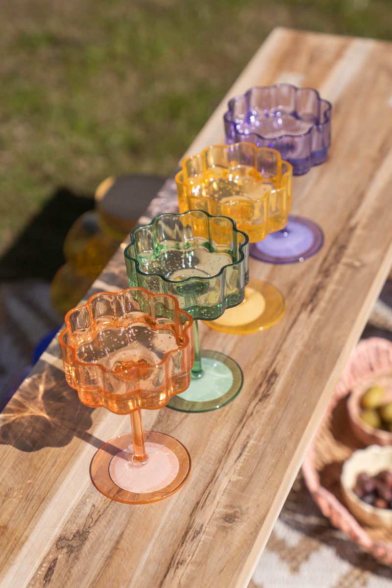 Blomst cocktailglass – 230 ml – lilla