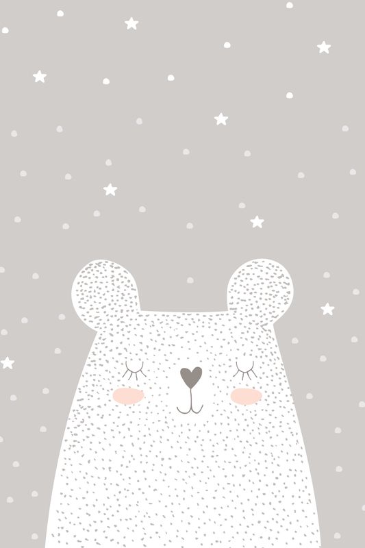 Poster - Beige Bjørn