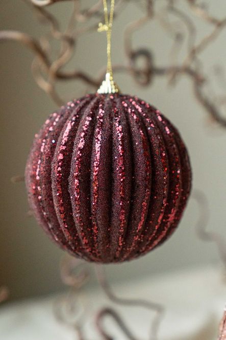 Hovedbilde Glimmer Julekule 12cm - Burgunder