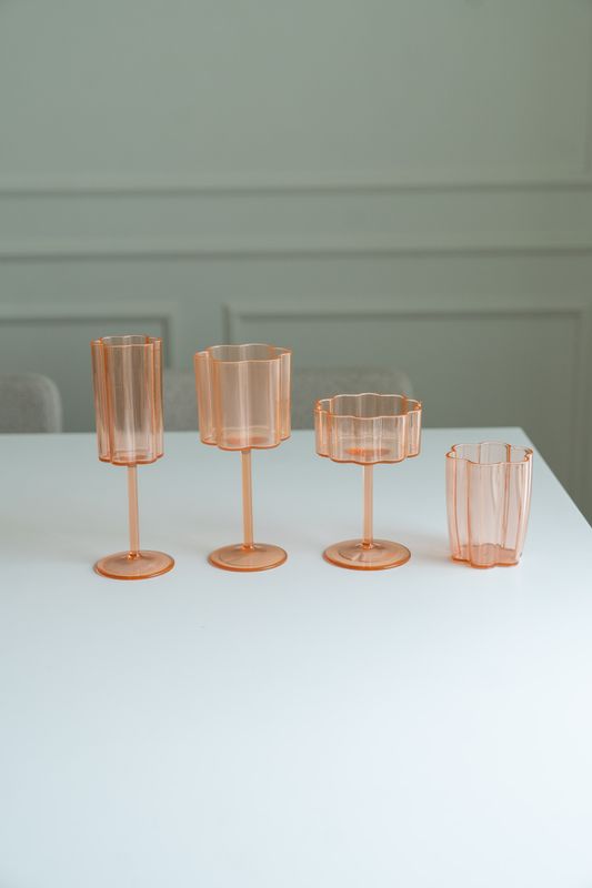 Blomst cocktailglass – 230 ml – rosa
