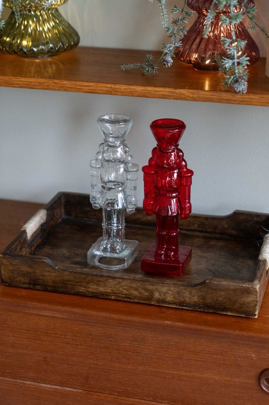 Nøtteknekker 22cm Glass - Rød
