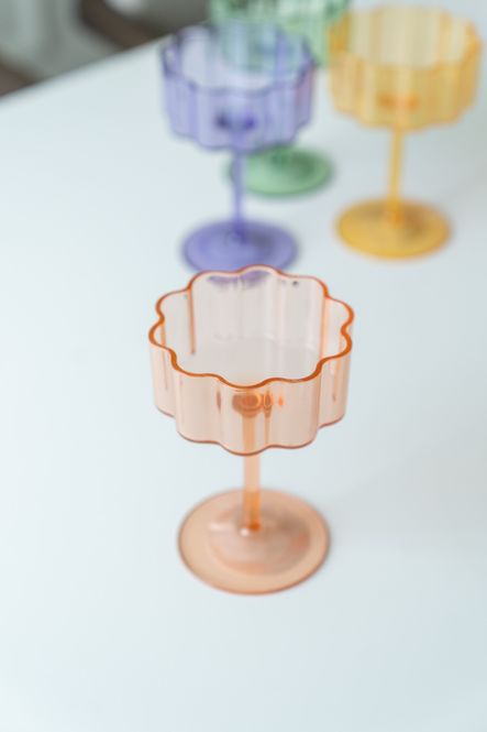 Hovedbilde Blomst cocktailglass – 230 ml – rosa