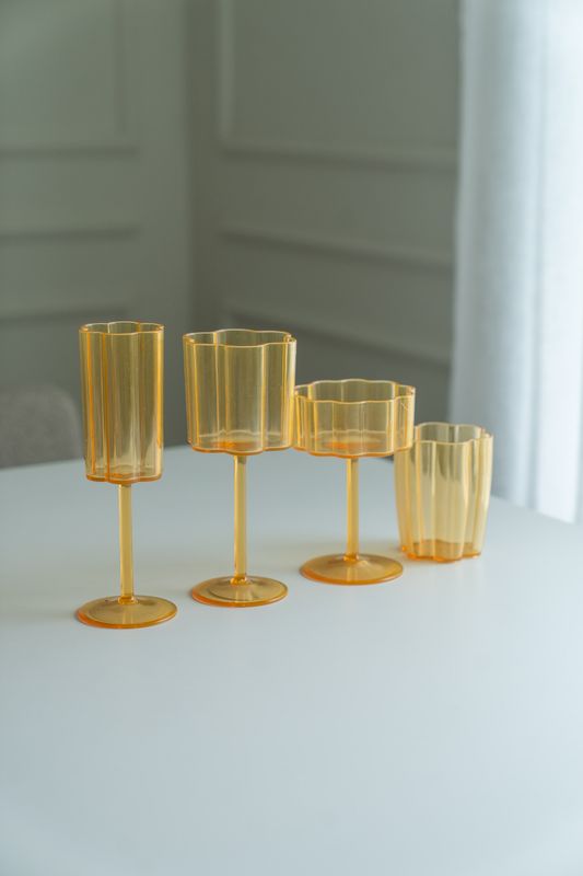 Blomst cocktailglass – 230 ml – gul