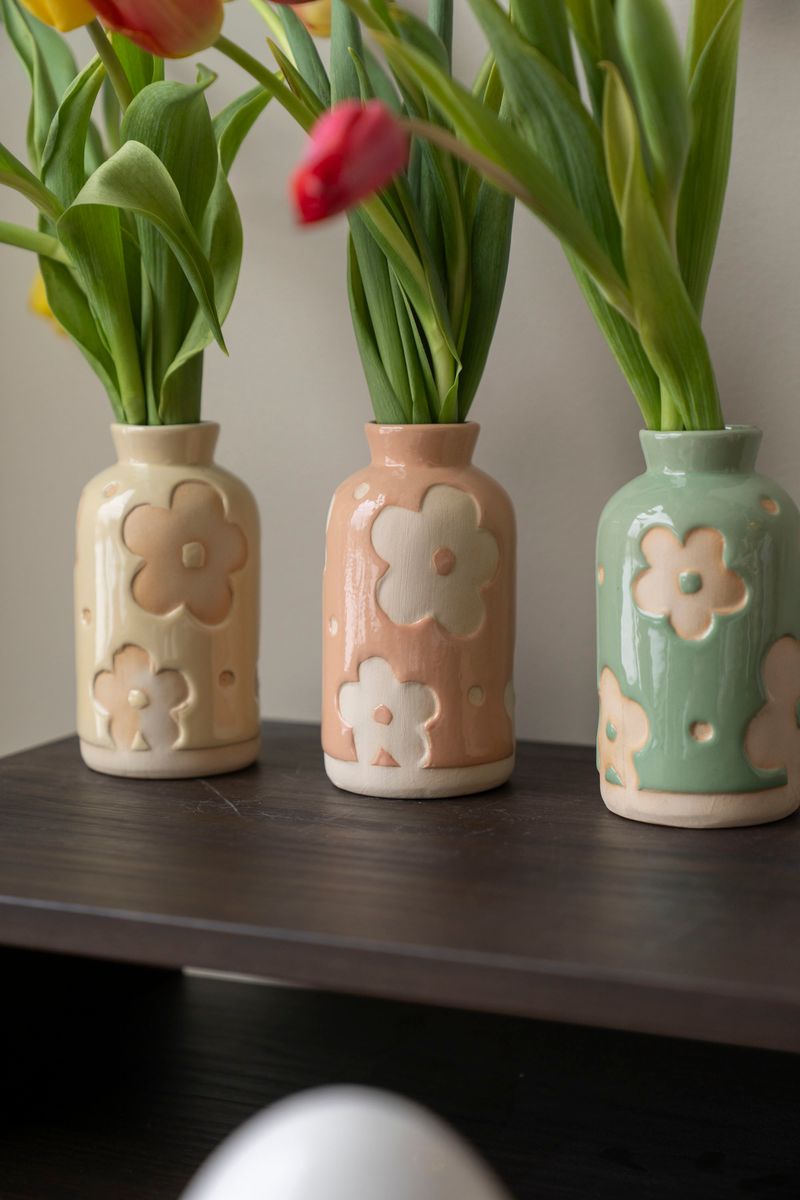Vase blomster – 14 cm – rosa