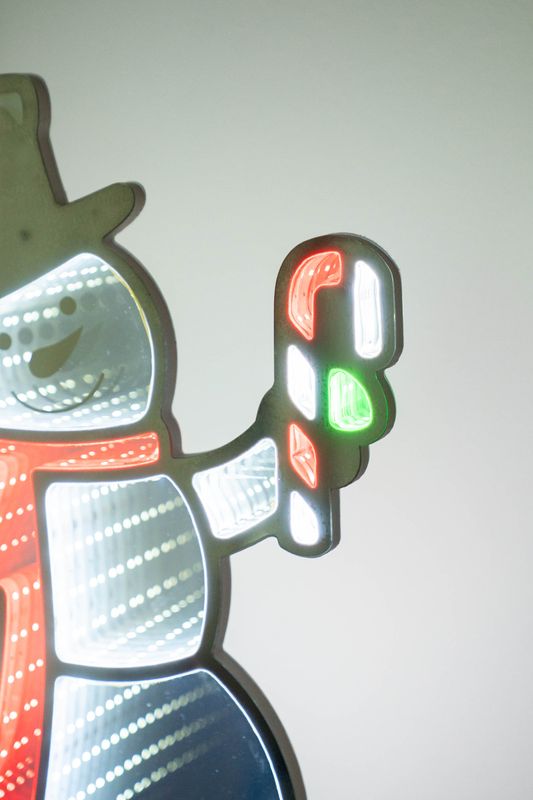 Mirror Infinity LED 45cm - Snømann