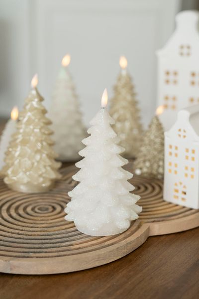 Hovedbilde LED Lys Tre 17cm Glitter