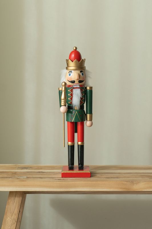 Nøtteknekker Rød/Grønn/Svart 38cm - Versjon 2