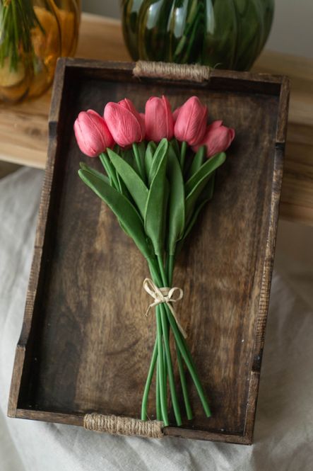 Hovedbilde Tulipanbukett 32cm - Rosa