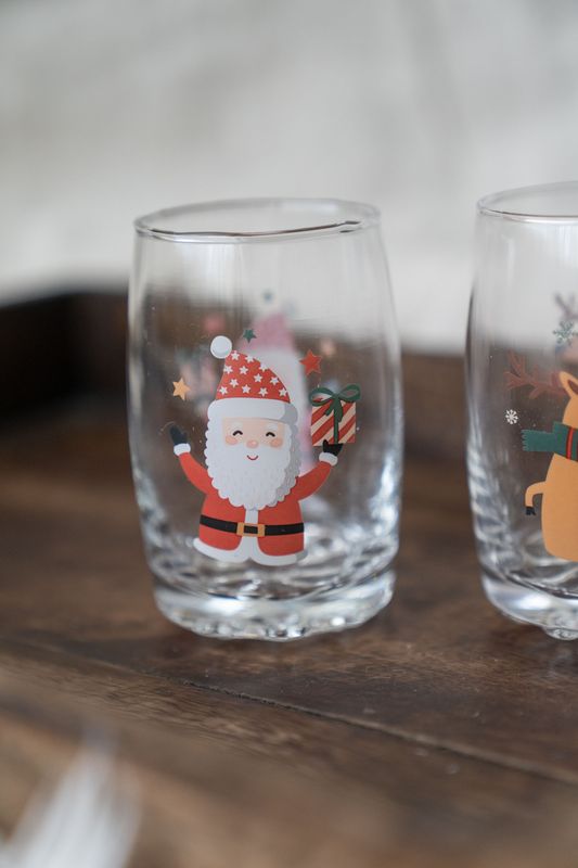 Jolly Vannglass 2pk - Nisse og Reinsdyr