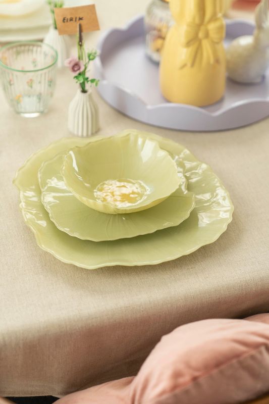 Valmue Tallerken 28cm - Grønn