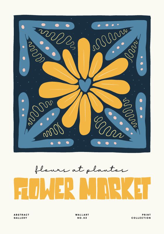 Poster - Abstrakte Blomster 5