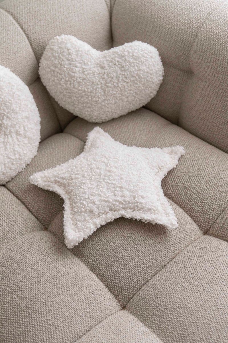 Pute Stjerne 43x30cm - Hvit