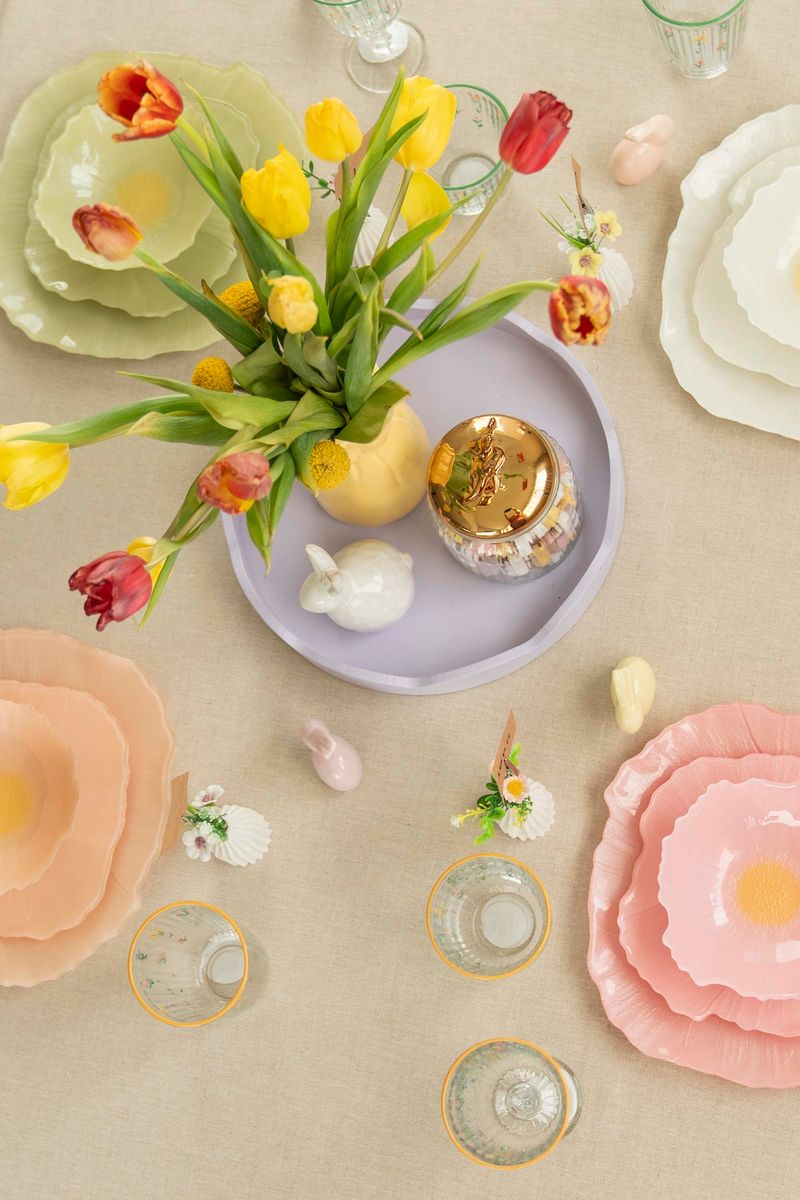 Valmue Tallerken 21cm - Hvit