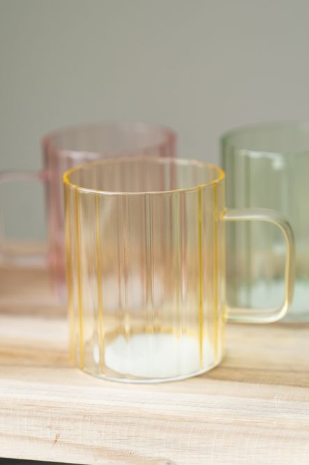 Hovedbilde Te-glass med hank – 400 ml – Gul