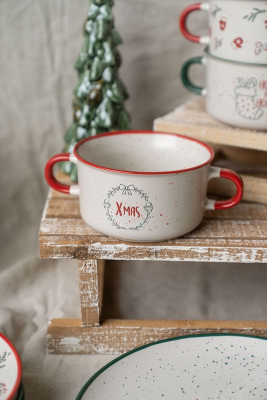 Julehilsen Jumbokopp 13,5cm - Xmas