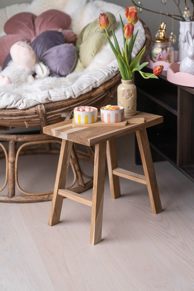 Dekorkrakk i teak – 40×25×40 cm