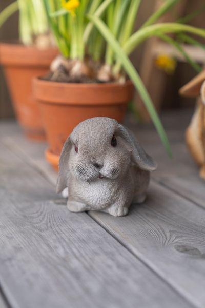 Hovedbilde Kaninfigur – 16×10×10,5 cm - Grå