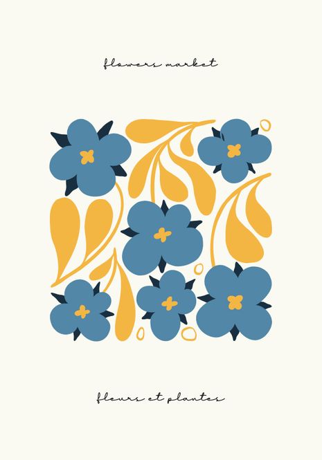 Hovedbilde Poster - Abstrakte Blomster 4