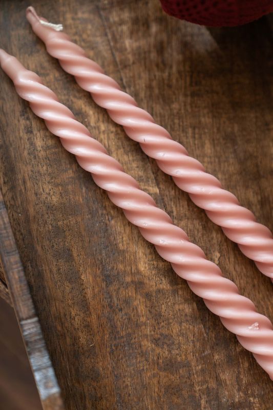 Kronelys Twist 2pk - Rosa