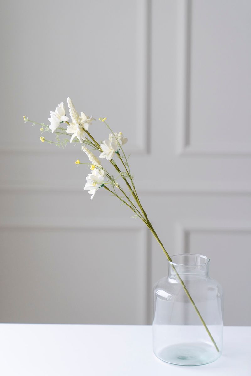 Kunstig Plante - Markblomst Hvit Miks