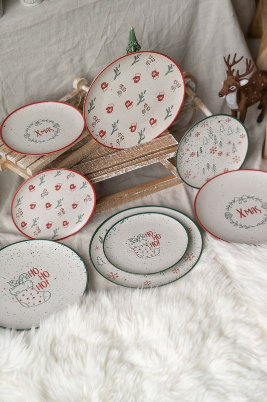 Julehilsen Tallerken 26,5cm - Tre