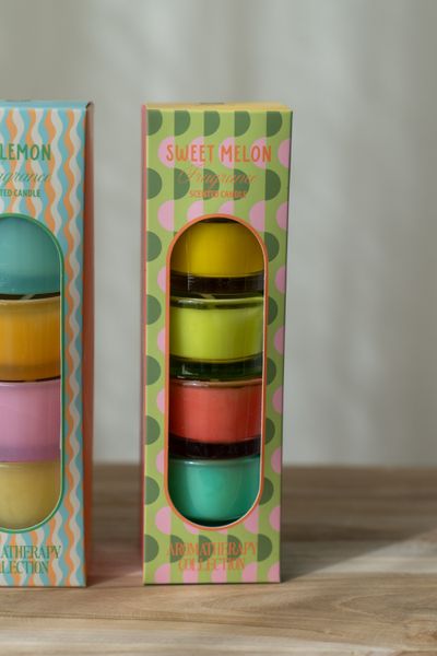 Hovedbilde Duftlys i glass – 4pk Sweet Melon