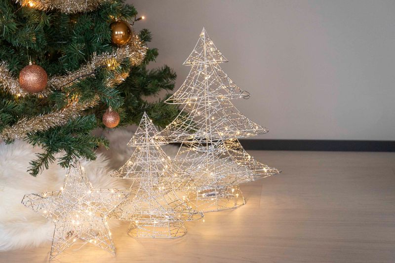 LED Tre 60cm Sølv