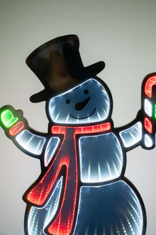 Mirror Infinity LED 45cm - Snømann