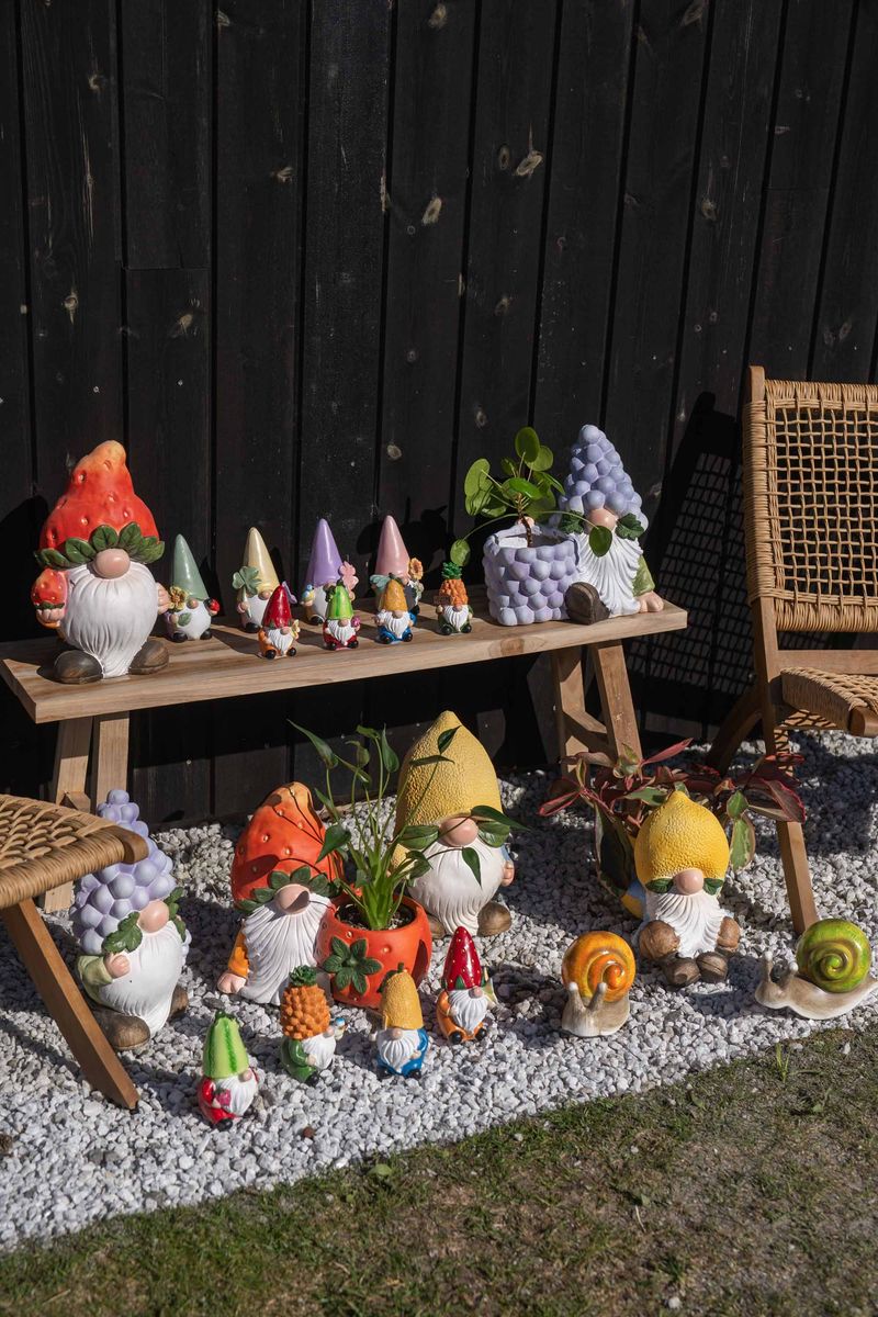 Nisse med frukthatt – stor – sitron