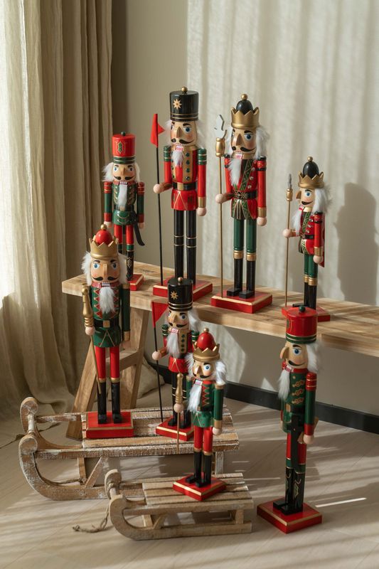 Nøtteknekker Rød/Grønn/Svart 50cm - Versjon 2
