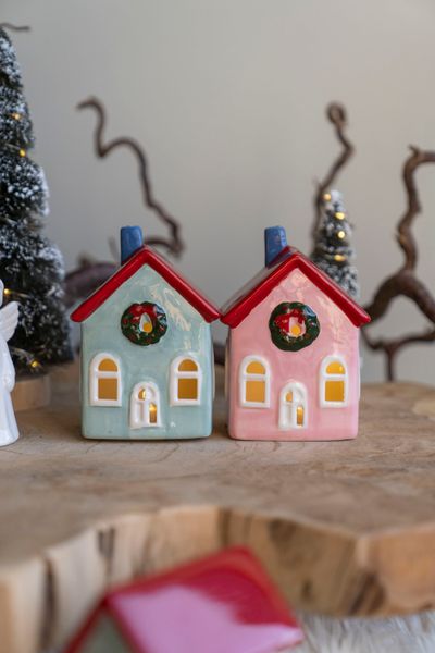 Hovedbilde LED Hus 13cm - Blå