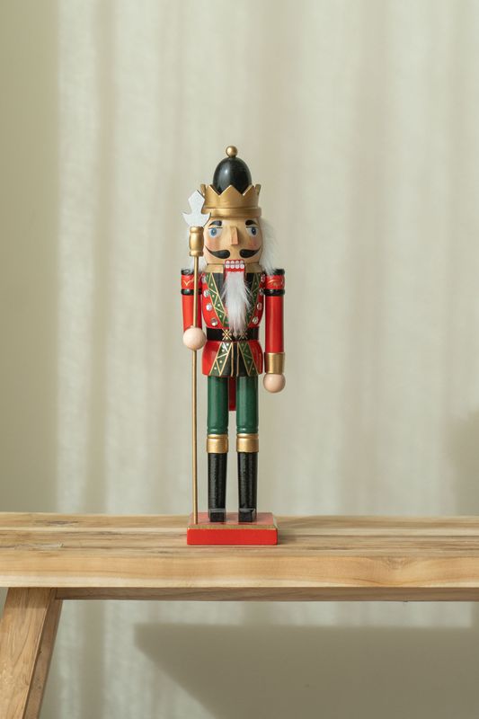 Nøtteknekker Rød/Grønn/Svart 38cm - Versjon 3