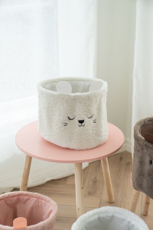Oppbevaringskurv – Beige Bjørn
