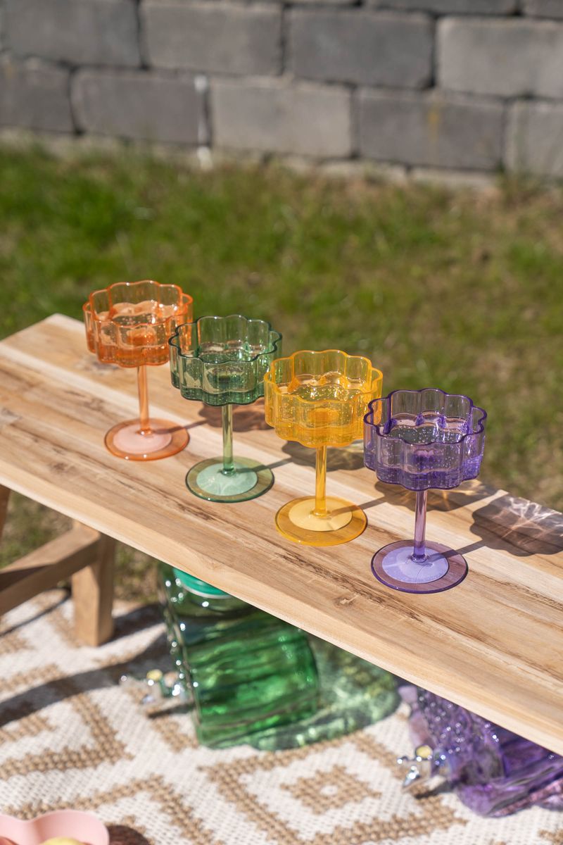 Blomst cocktailglass – 230 ml – lilla