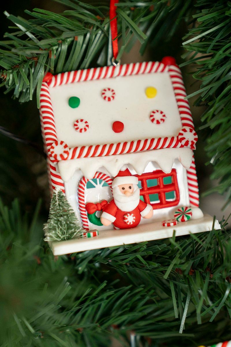 Juletrepynt - Pepperkakehus 9cm Nisse