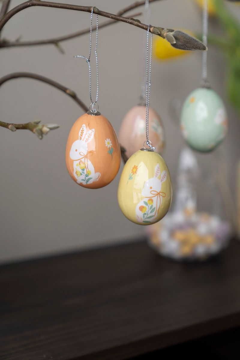 Hengende påskeegg – Gul/oransje